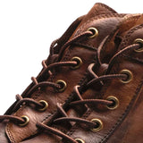 Caio - Retro Ankle Boots with Round Toe
