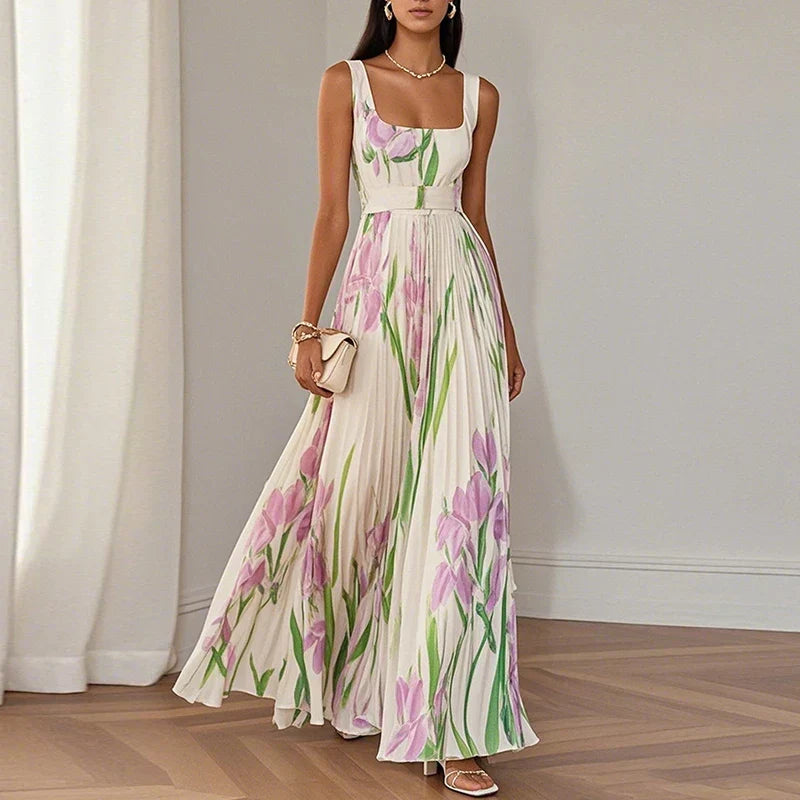 Oriah | Vestido Maxi Floral da Linha A