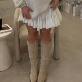 Bota campera Selenay beige alta