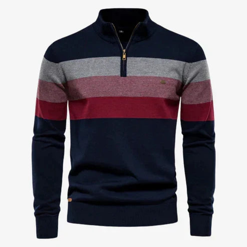 Sebastião - Sweter w Stylu Retro z Paskami