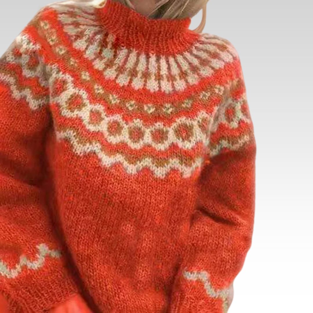 DELACROIX | Christine Jacquard High Neck Pullover