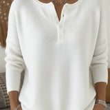 Helena | Jersey de Ponto com Botões Henley