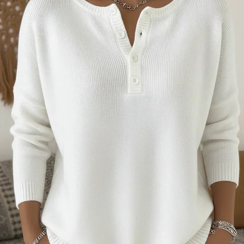 Helena | Jersey de Ponto com Botões Henley