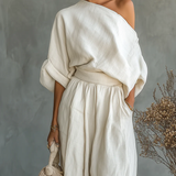 Ariadna™ | Conjunto de Duas Peças com Estilo Ombro a Ombro