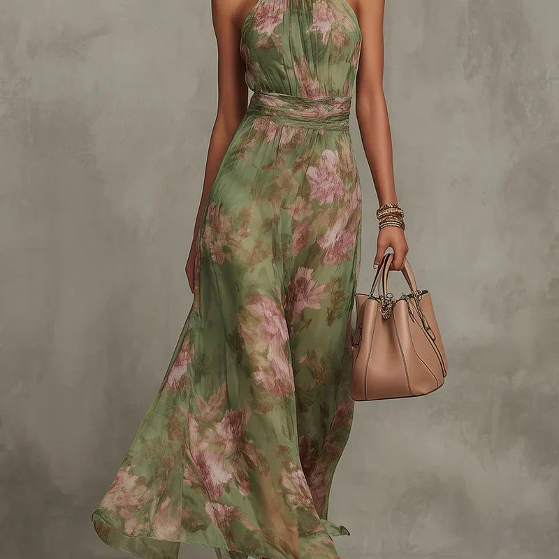 Ana - Vestido maxi plissado