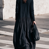 Monique | Vestido Longo Oversize com Gola Alta