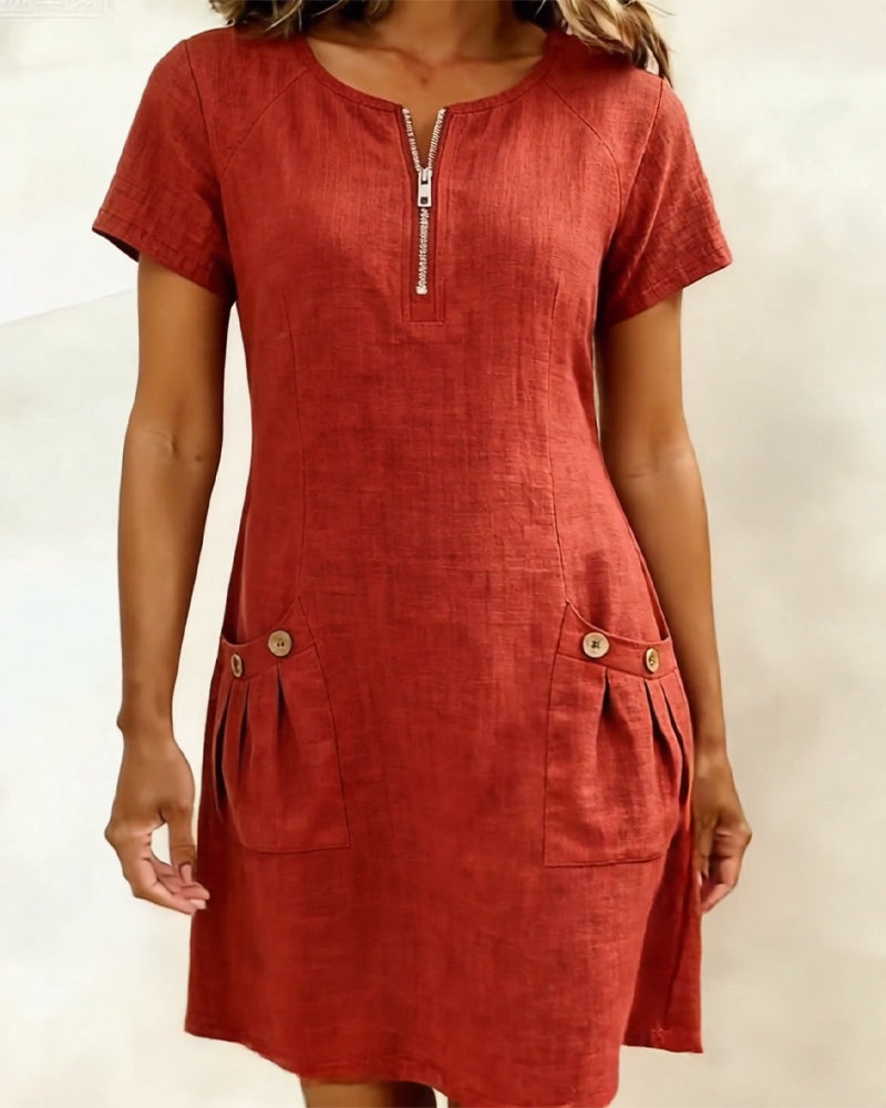 Vestido Lina — Elegância Natural para o Dia a Dia
