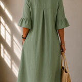 DELACROIX | Véronique Long Sleeve Button-Up Dress
