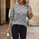 Suéter Tricot com Estampa de Poás Casual