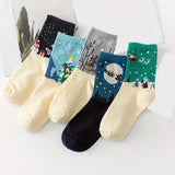 Conjunto de 5 Pares de Meias Natalinas