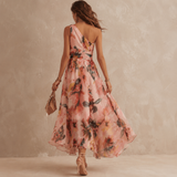 Aurora | Vestido Floral Assimétrico