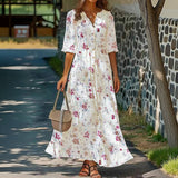 Vestido Camisola com Estampa Floral Vintage