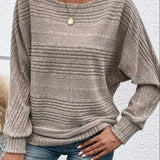 BEAUMONT NICE | PULÔVER COM MANGAS BATWING RIBBADAS PARA MULHERES