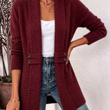 Xalviere | Cardigan Elegante para Mulheres - Frente Aberta & Cintura Ajustada