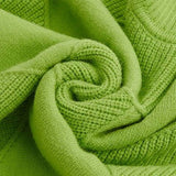 Suéter Casual de Tricot em Cor Sólida