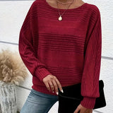 BEAUMONT NICE | PULÔVER COM MANGAS BATWING RIBBADAS PARA MULHERES