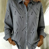 Delamont Paris | Blusa Casual com Estampa de Linhas Pontilhadas