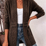 Xalviere | Cardigan Elegante para Mulheres - Frente Aberta & Cintura Ajustada