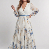 Anaïs | Vestido Maxi Floral de Mangas Longas