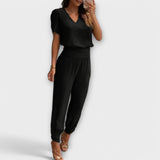 Irmelinda - Conjunto Sofisticado de Camisola e Calças