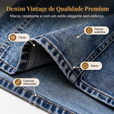 Apenas hoje ao preço promocional – amanhã a preço cheio! Saia maxi em denim com cintura em camadas para mulheres