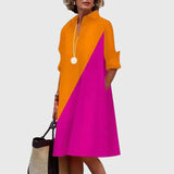 Vestido Mulher Camisero Com Bolsos – Estilo Casual Elegante