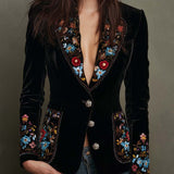 Apolline | Blazer Floral Bordado em Multicor