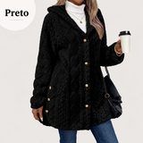 Casaco Feminino Acolchoado com Capuz 🧥