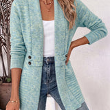 Xalviere | Cardigan Elegante para Mulheres - Frente Aberta & Cintura Ajustada
