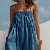 Madalena - Macacão de Denim com Pernas Largas