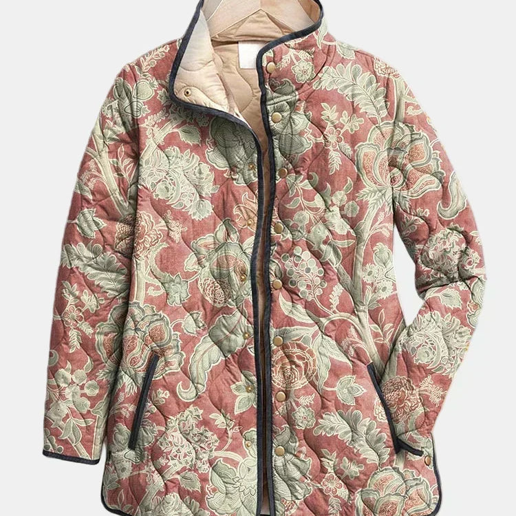 DELACROIX | Casaco Matelassado Feminino Terracota Pauline