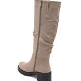 Botas de ante en tono beige fawn
