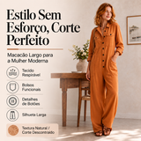 Combinação cargo larga para mulher