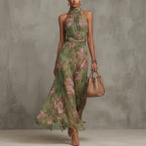 Ana - Vestido maxi plissado