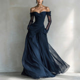 Eleonora - Vestido longo com ombros à mostra