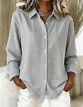 Delamont Paris | Camisa Casual Listrada com Botões Frontais