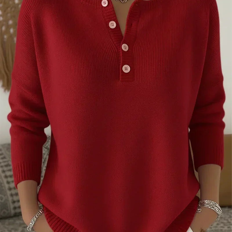 Helena | Jersey de Ponto com Botões Henley