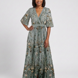 Élodie | Maxi Vestido Bordado com Decote em V