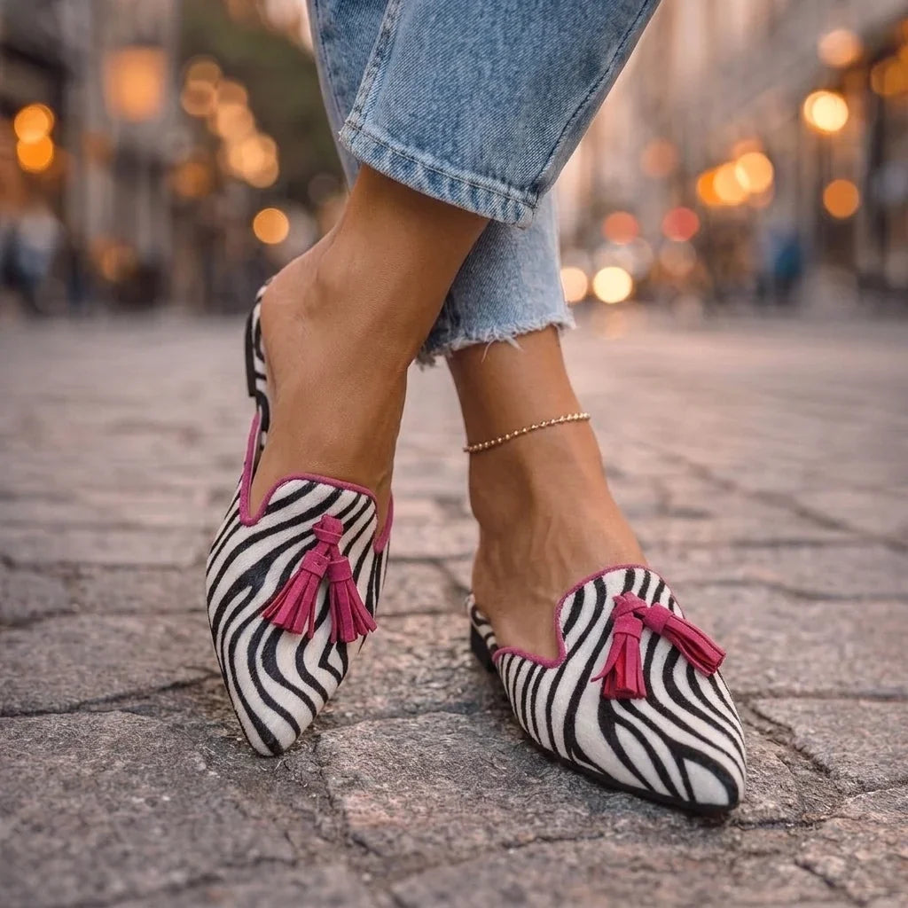 Serafina Mules de Ponta com Franjinhas