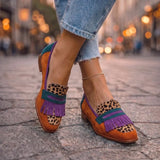Mocasines Bianca com Franja e Estampa de Leopardo