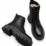 Botas de Inverno Delphine em Couro Preto