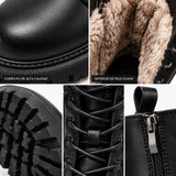 Botas de Inverno Delphine em Couro Preto