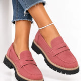 Confortáveis Mocassins Femininos para Meia-Estação com Sola Grossa e Antiderrapante