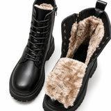 Botas de Inverno Delphine em Couro Preto