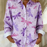 Delamont Paris | Camisa Botonê com Estampa de Borboletas Fantásticas