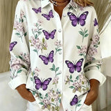 Delamont Paris | Camisa Botonê com Estampa de Borboletas Fantásticas