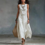 Vestido Midi Boêmio Daniela com Estampa de Libélulas