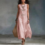 Vestido Midi Boêmio Daniela com Estampa de Libélulas
