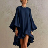 Vestido Sofisticado Amelia com Babados e Corte Assimétrico