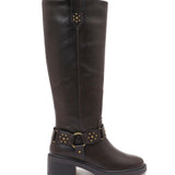 Botas Nyra con tachuelas marrones